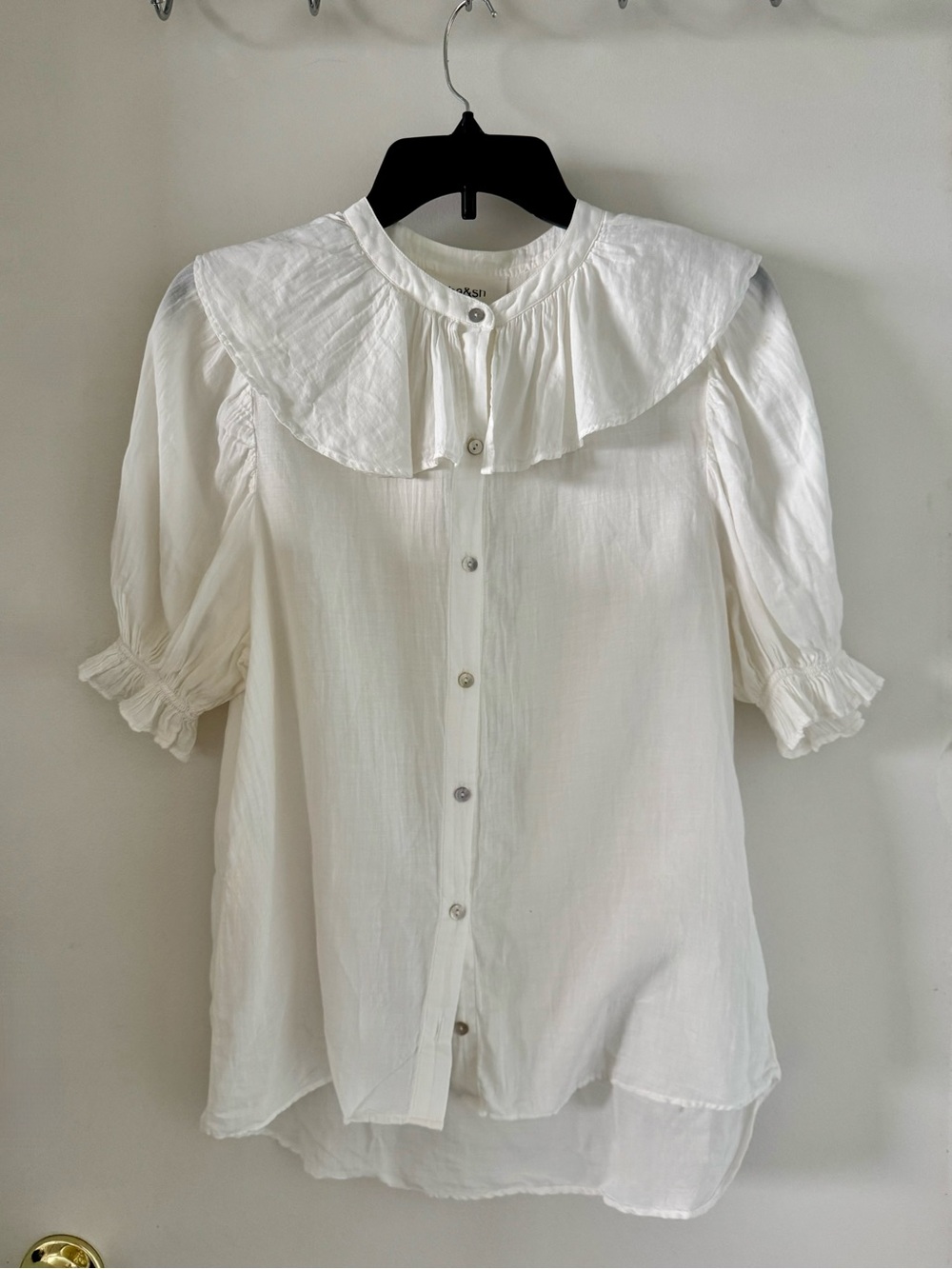 Ba&sh Tamaris Ruffled Button-Down Shirt - Picture 6 of 11